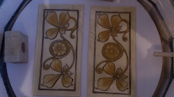Painted border pieces